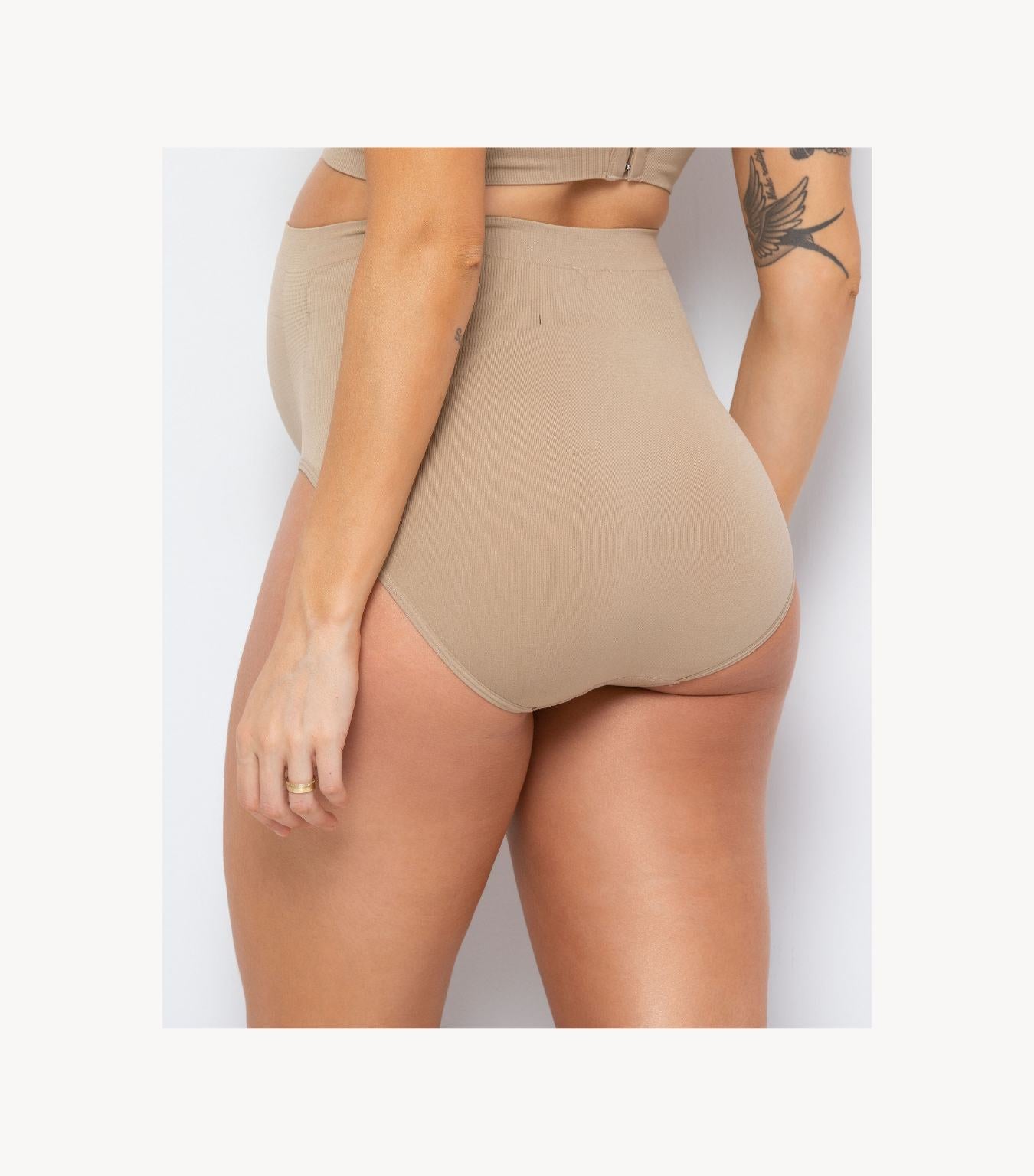 Beige Seamless Maternity Undergarment best prenancy underwear