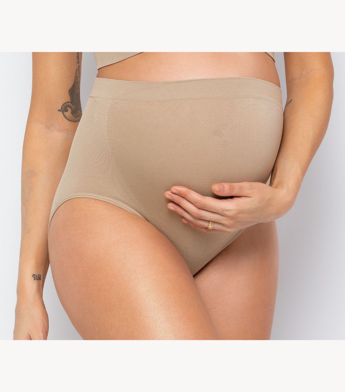 Beige Seamless Maternity Undergarment best prenancy underwear