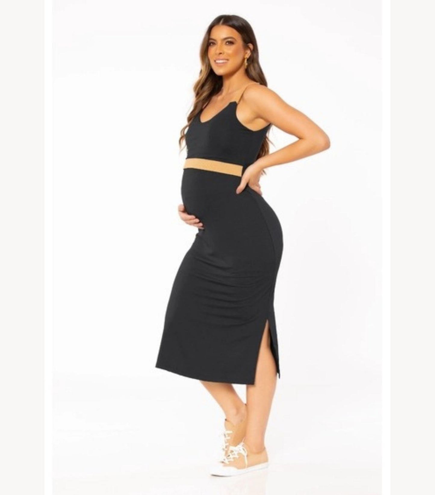 Black Maternity Dress - Scoop Nursing Design