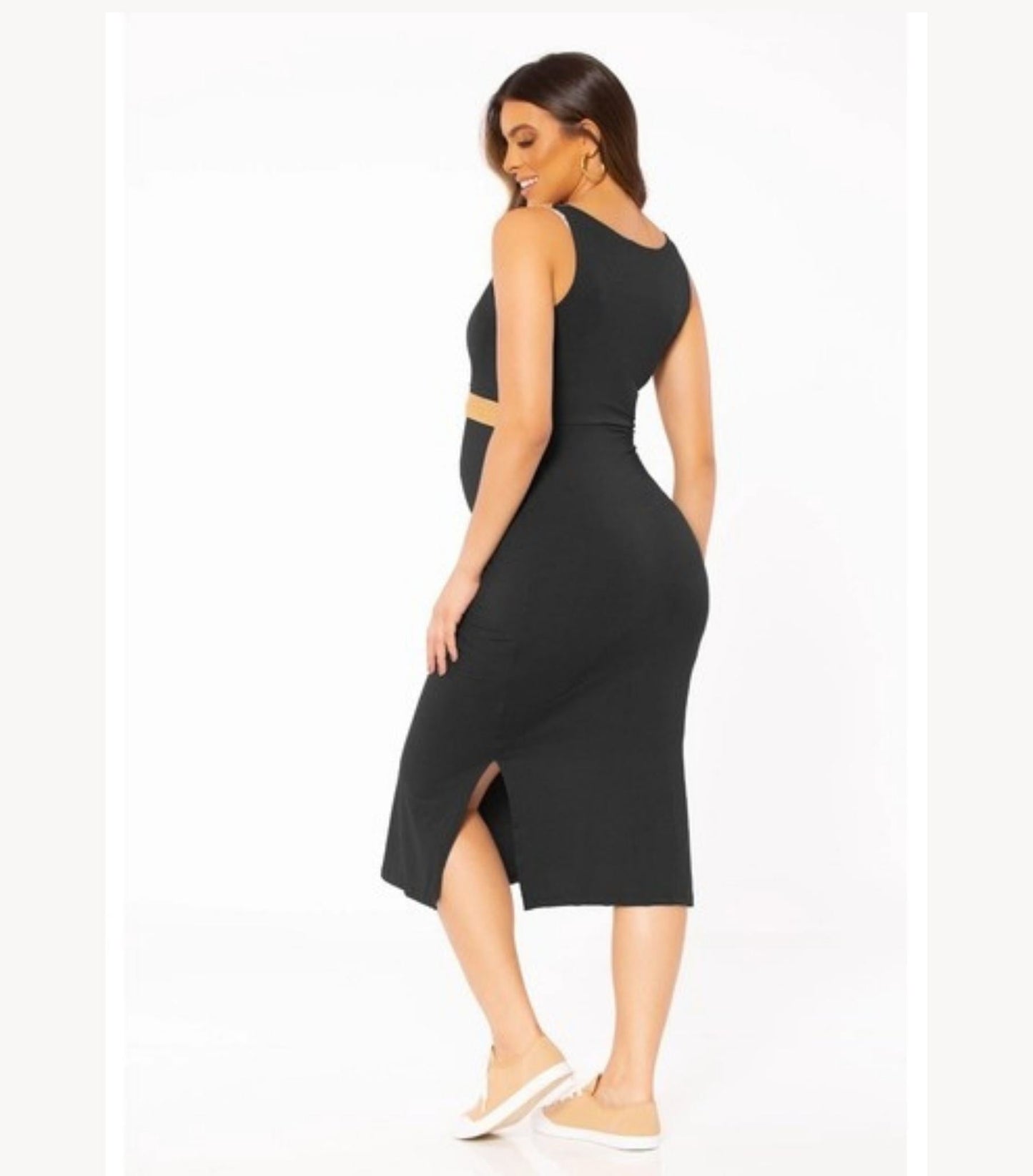 Black Maternity Dress - Scoop Nursing Design