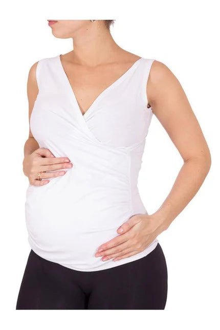 Black & white maternity nursing tank top XXL