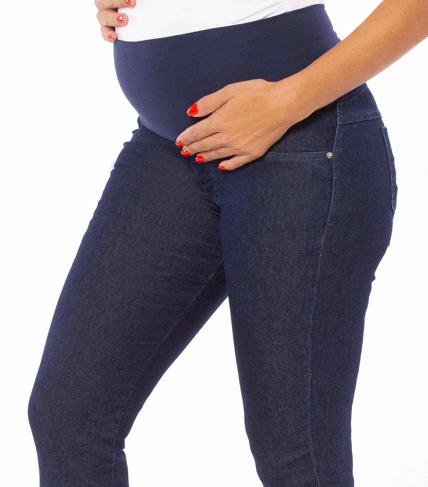 Maternity Jeans in Navy Blue - The best maternity denim jeans