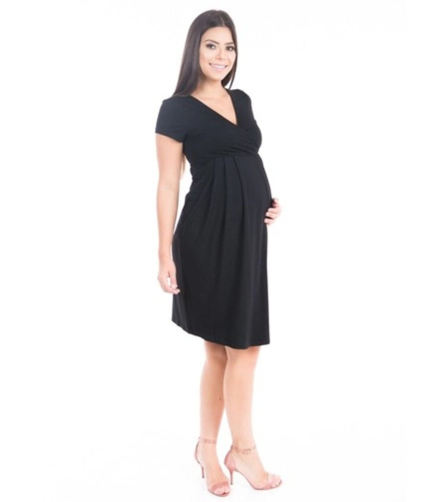 Maternity Romper/Dress - Nursing Top - Black or Burgundy