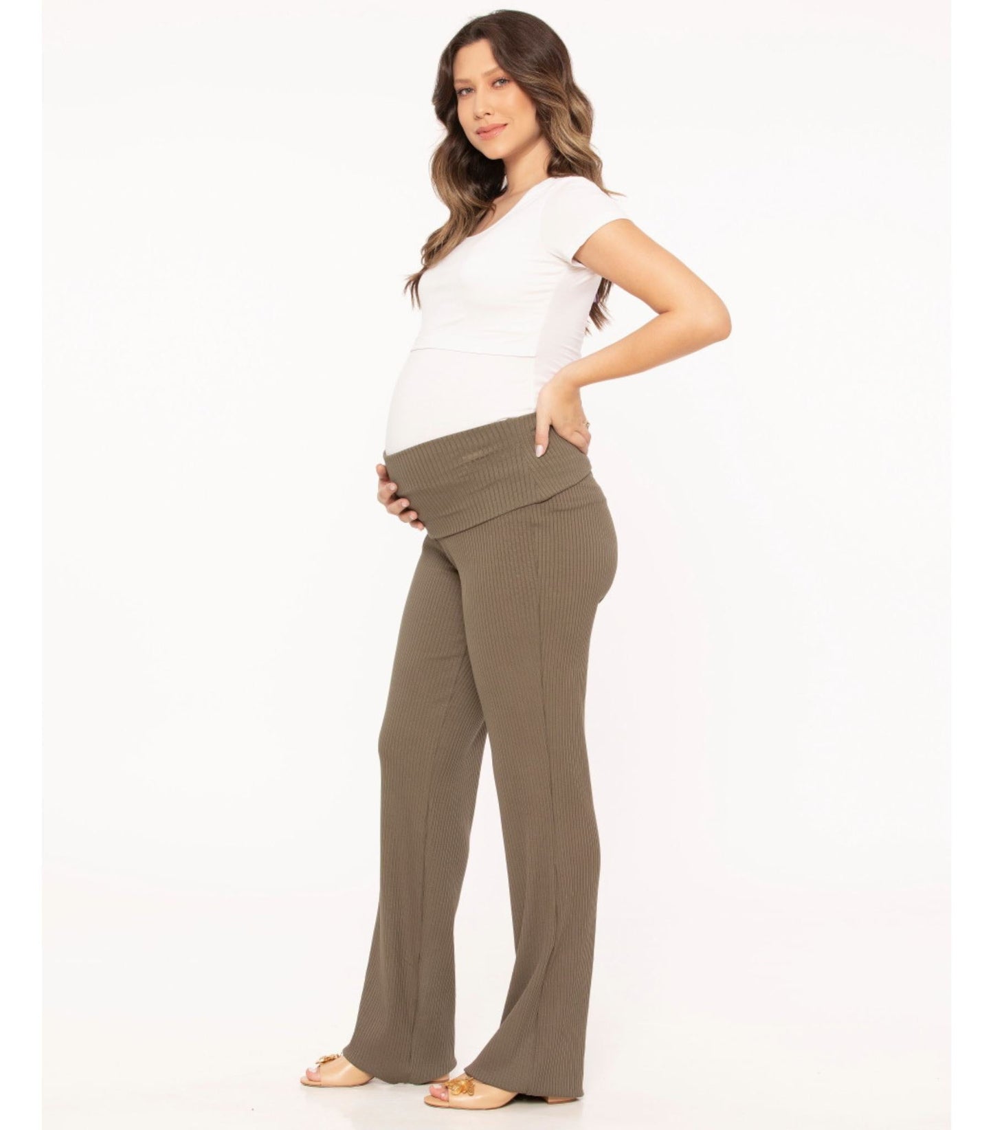 Maternity Sportswear Pants - Pregnancy Yoga Pants MossGreen