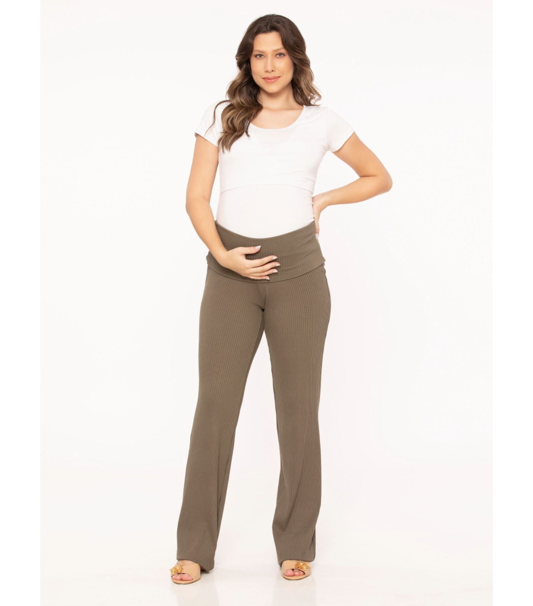 Maternity Sportswear Pants - Pregnancy Yoga Pants MossGreen